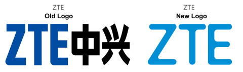 Old and new ZTE logos