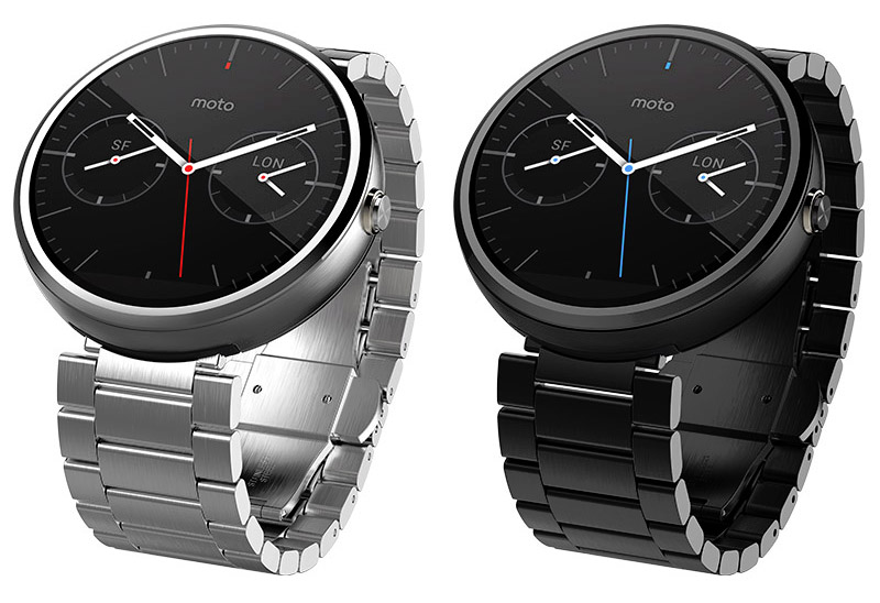 Moto 360 with metal band