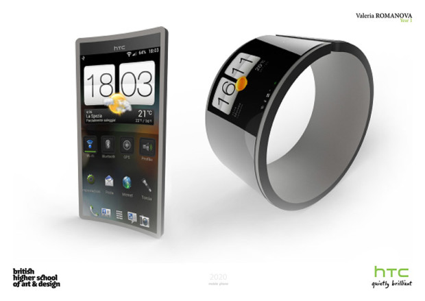 HTC flexible bracelet smartphone