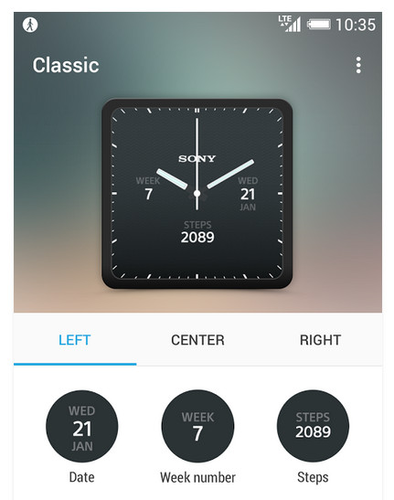 Sony Watch Faces for Smartwatch 3