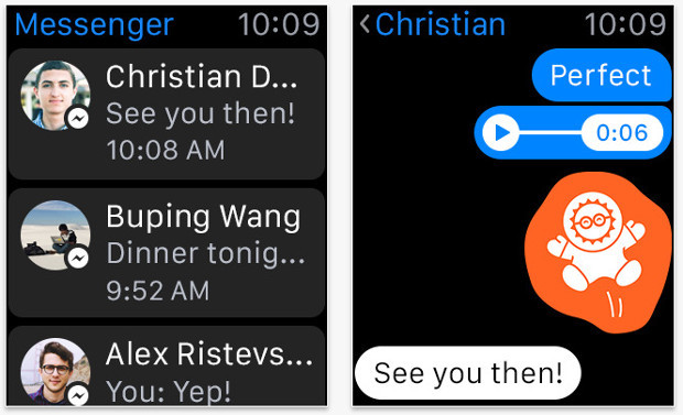 Facebook Messenger for Apple Watch