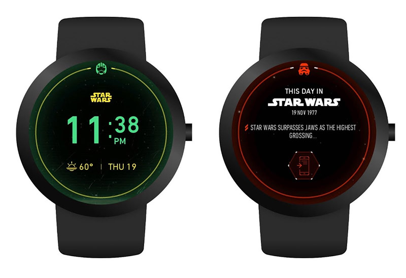Android Wear watch faces for Star Wars app