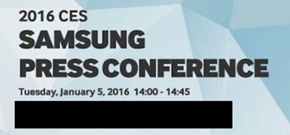 Samsung CES 2016 invitation