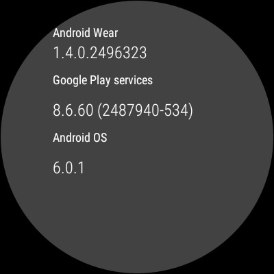 Beta version of Android Wear 1.4.0.2496323