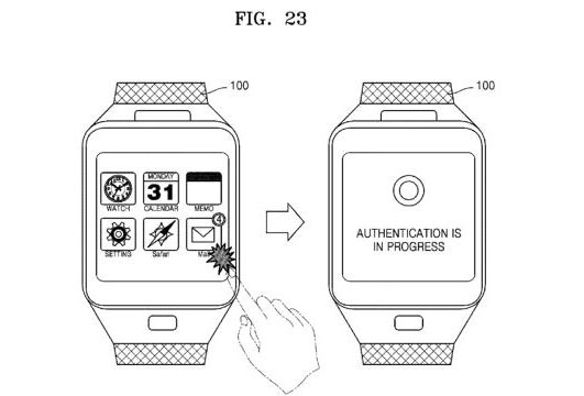 Samsung vein authentication patent