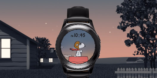 Snoopy watch face for Samsung Gear S2