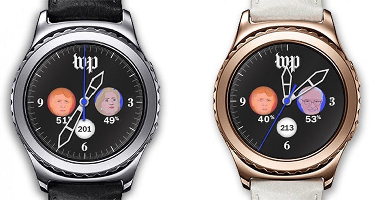 Washington Post face for Samsung Gear S2