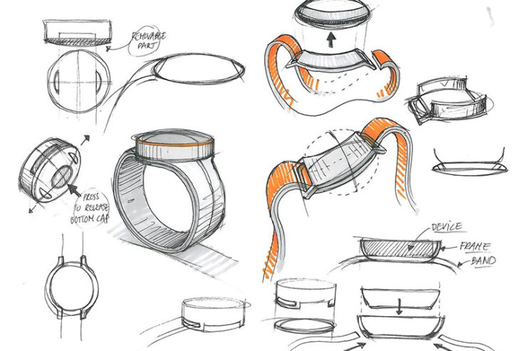 OnePlus smartwatch sketches