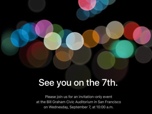 September 7th 2016 Apple event