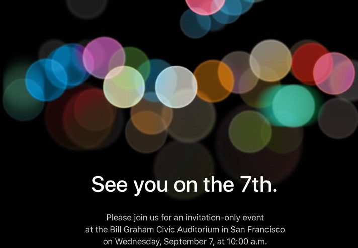 September 7th 2016 Apple event