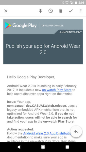 Google Android Wear 2.0 launch date