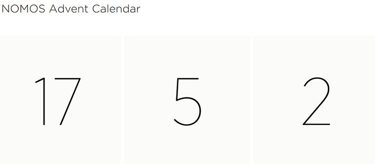 Nomos Glashütte Advent Calendar